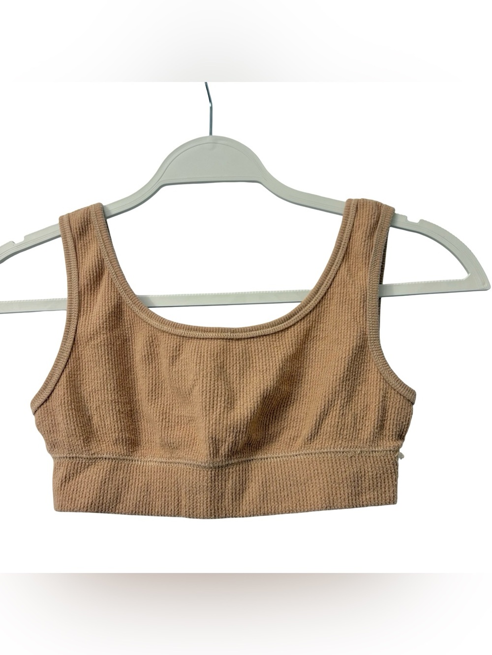 Skims waffle scoop bra in ochre Size Medium